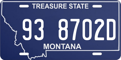 MT license plate 938702D