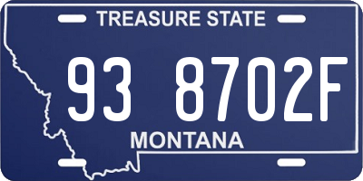 MT license plate 938702F
