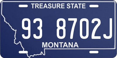 MT license plate 938702J