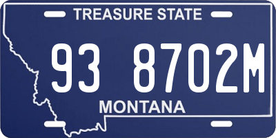 MT license plate 938702M
