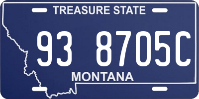MT license plate 938705C