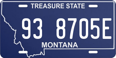 MT license plate 938705E