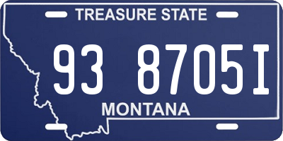 MT license plate 938705I