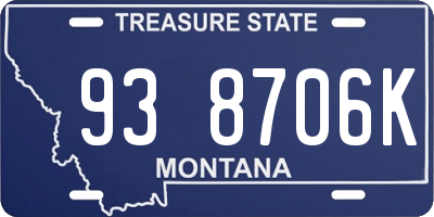 MT license plate 938706K