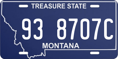 MT license plate 938707C
