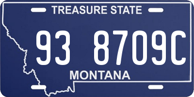 MT license plate 938709C