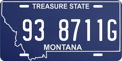 MT license plate 938711G