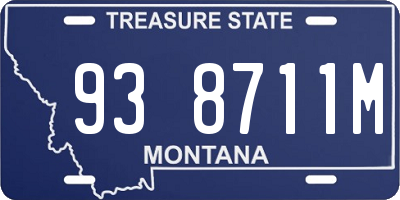 MT license plate 938711M