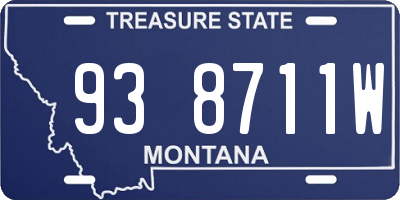 MT license plate 938711W
