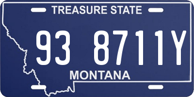 MT license plate 938711Y