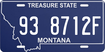MT license plate 938712F