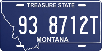 MT license plate 938712T