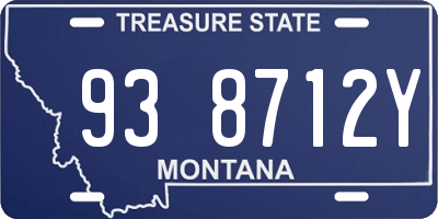 MT license plate 938712Y