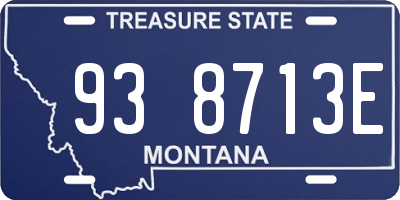 MT license plate 938713E