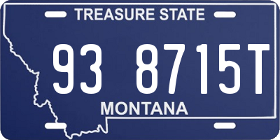 MT license plate 938715T