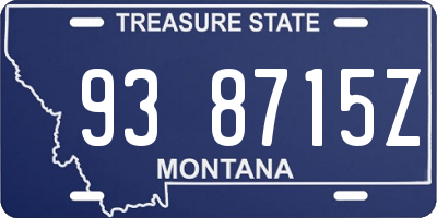 MT license plate 938715Z