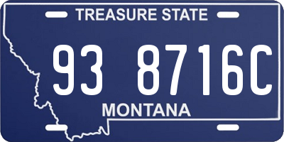 MT license plate 938716C
