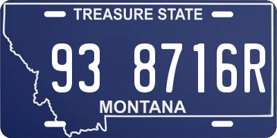MT license plate 938716R