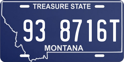 MT license plate 938716T