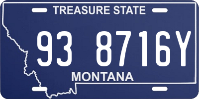 MT license plate 938716Y