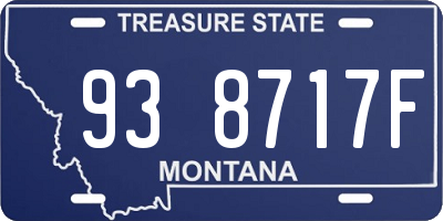 MT license plate 938717F