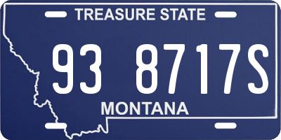 MT license plate 938717S