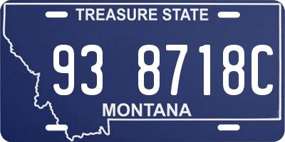 MT license plate 938718C