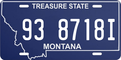 MT license plate 938718I