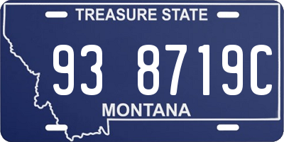 MT license plate 938719C
