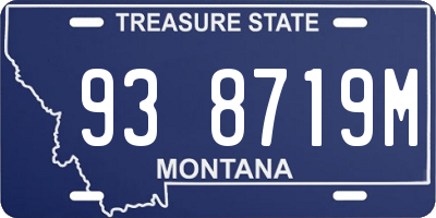 MT license plate 938719M
