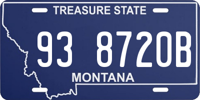 MT license plate 938720B