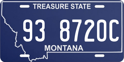 MT license plate 938720C