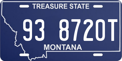 MT license plate 938720T