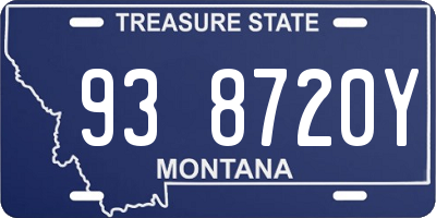 MT license plate 938720Y