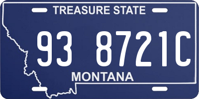 MT license plate 938721C