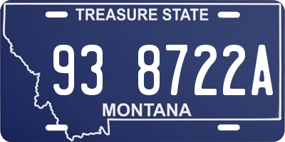 MT license plate 938722A