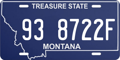 MT license plate 938722F