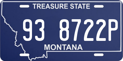 MT license plate 938722P