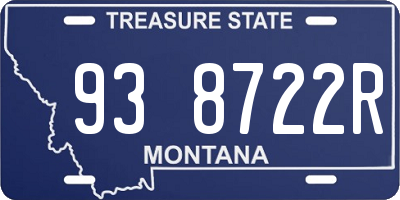 MT license plate 938722R