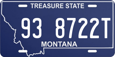 MT license plate 938722T