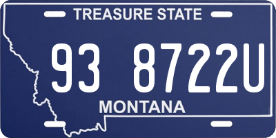 MT license plate 938722U