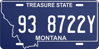 MT license plate 938722Y
