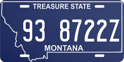 MT license plate 938722Z