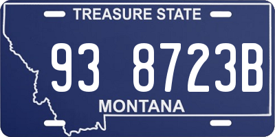 MT license plate 938723B