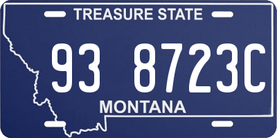 MT license plate 938723C