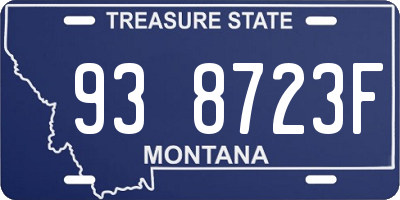 MT license plate 938723F