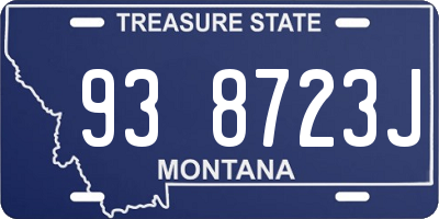MT license plate 938723J