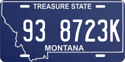MT license plate 938723K
