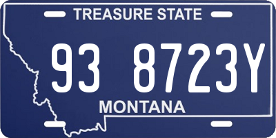 MT license plate 938723Y