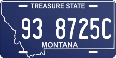 MT license plate 938725C